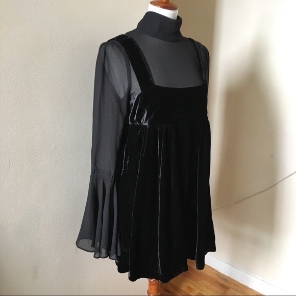 Free People Counting Stars Velvet Sheer Dress - Picture 5 of 8